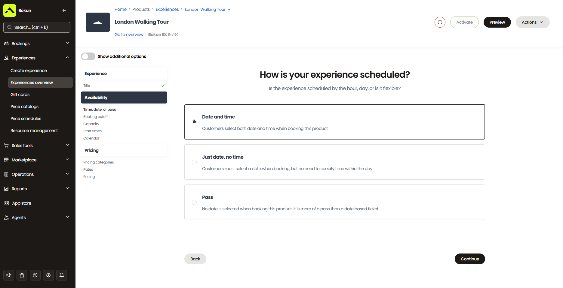 How is your experience scheduled?