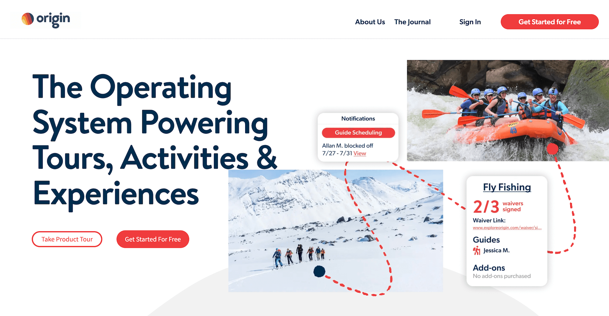 Origin homepage: The Operating System Powering Tours, Activities & Experiences