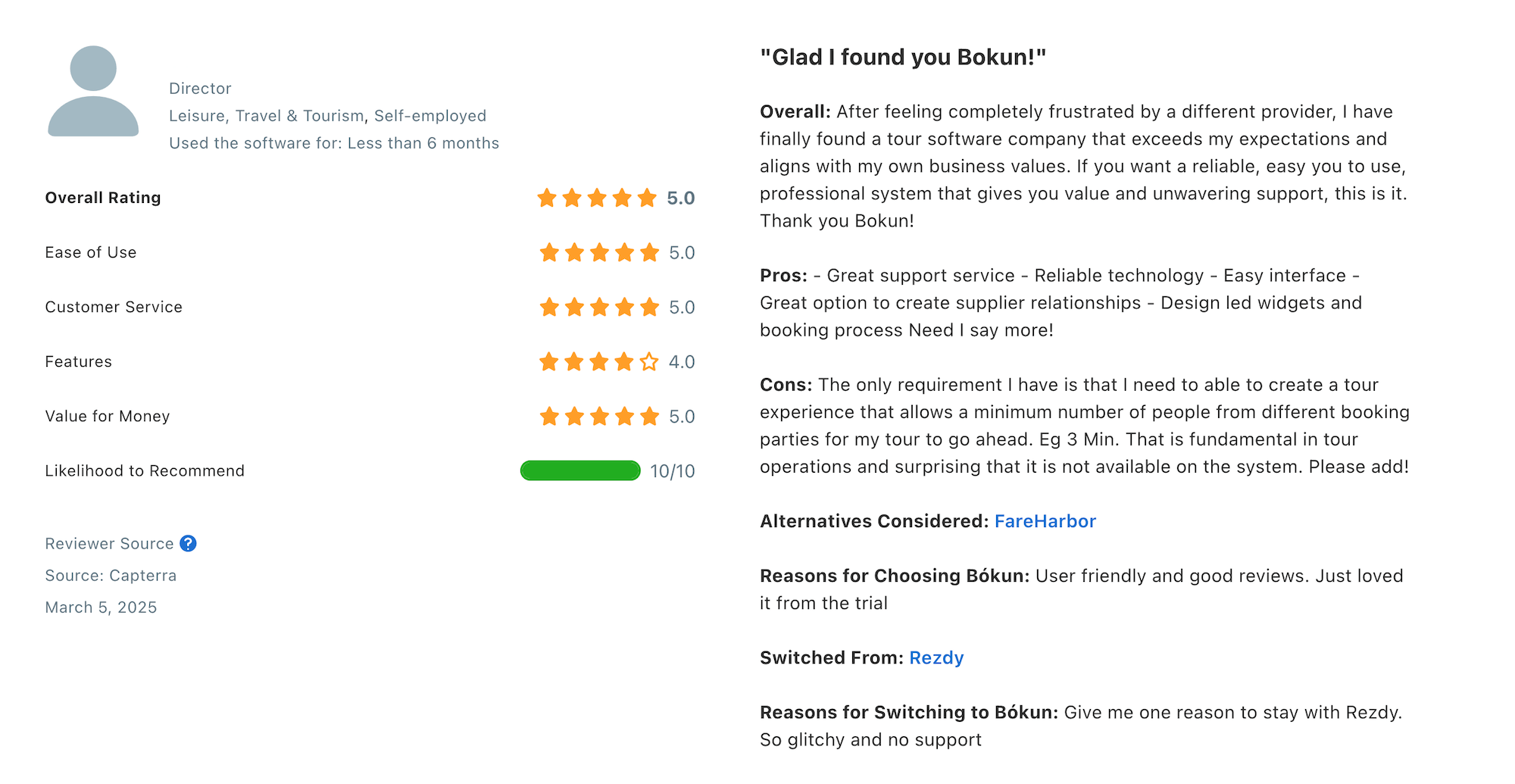 Bókun Review: Great support service, Reliable technology, Easy interface