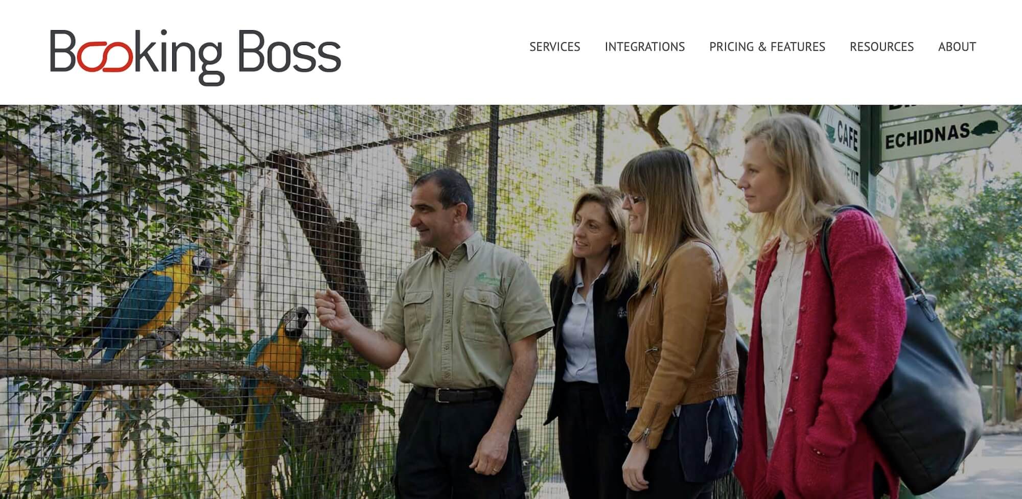 Booking Boss Ticketing for Attractions homepage