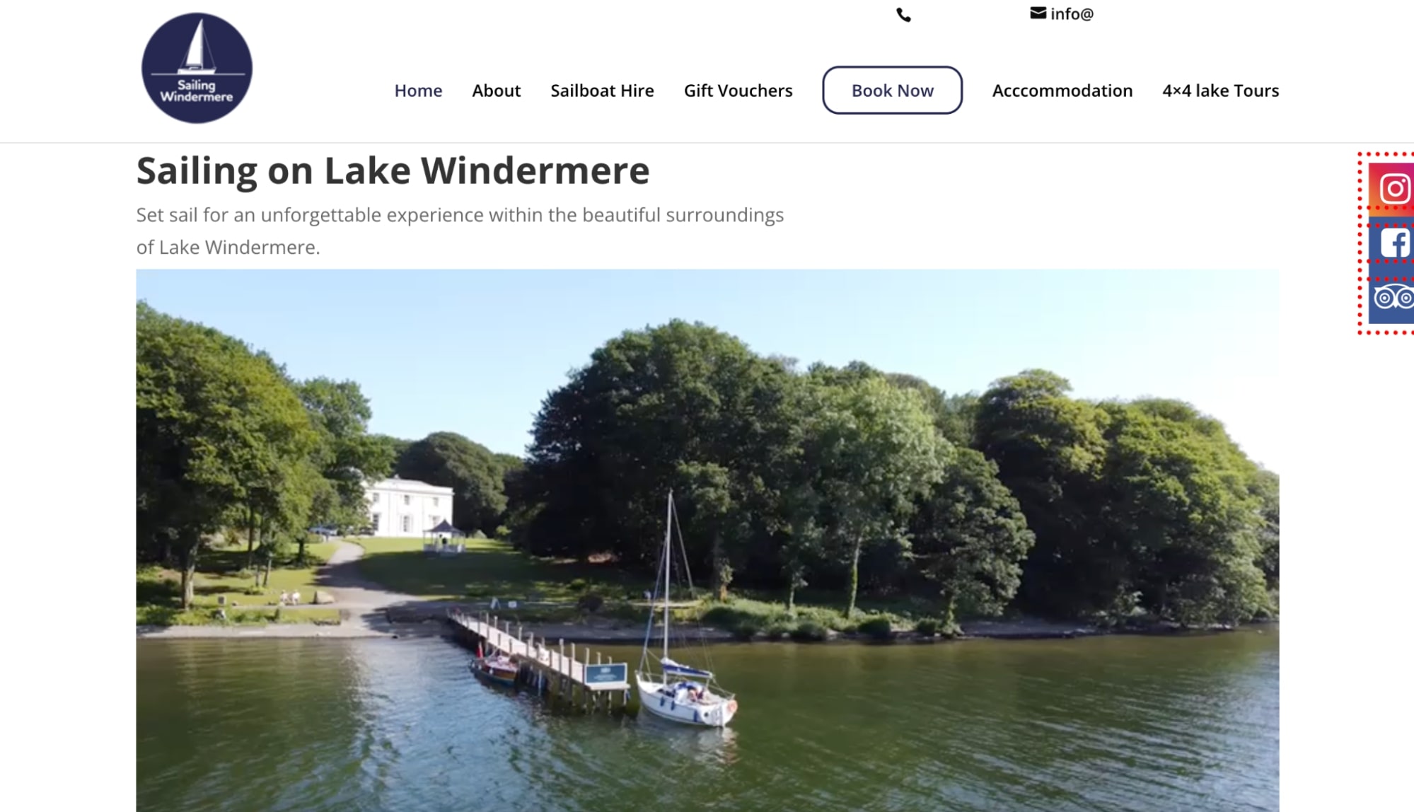 Sailing on Lake Windermere experience