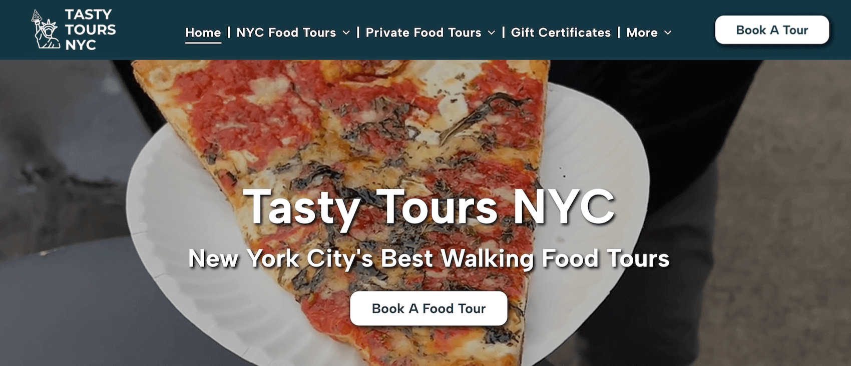 Tasty Tours NYC homepage: Book a Food Tour