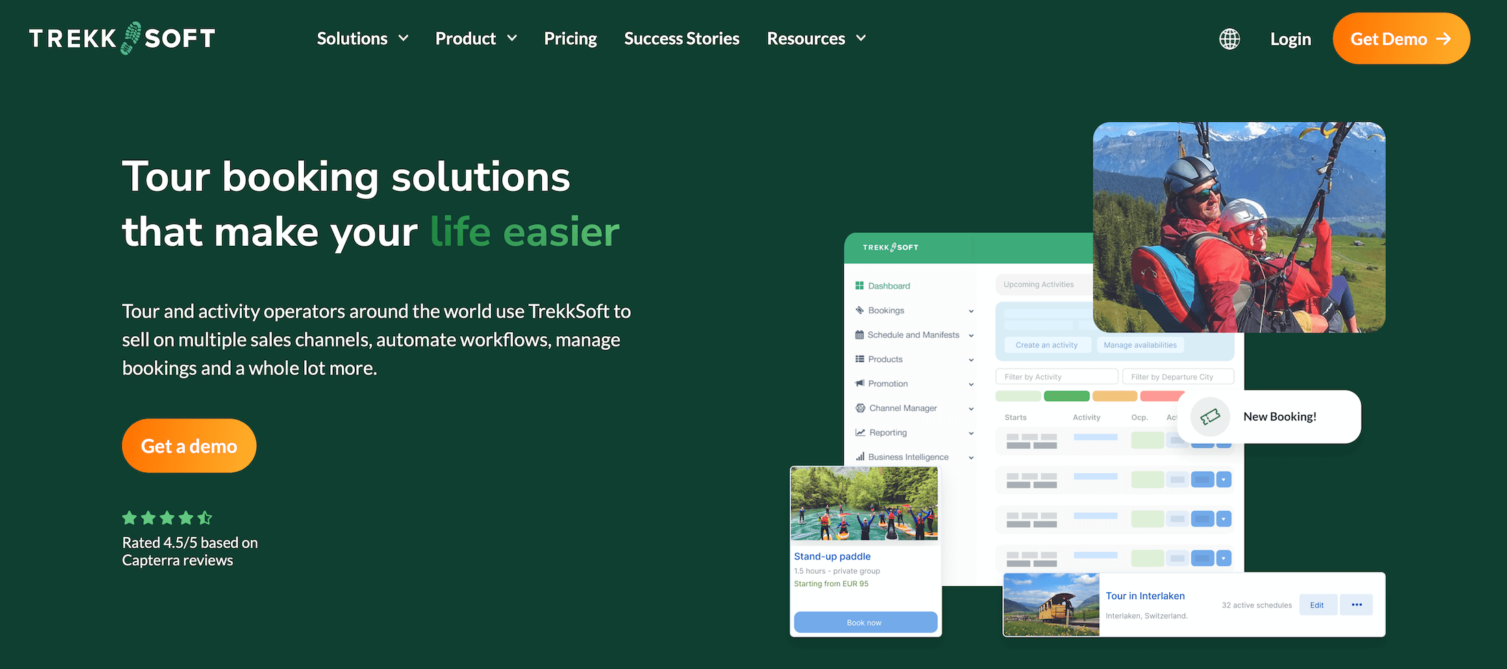 TrekkSoft homepage: Tour booking solutions that make your life easier